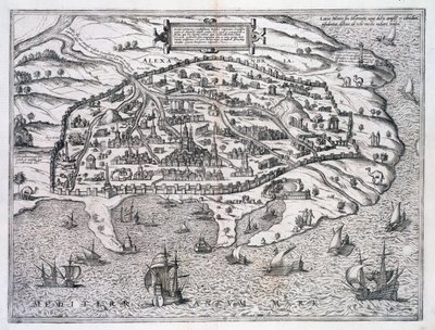 埃及亚历山大市地图，约1625年 作者 不明