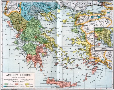 1902年的古希腊地图 作者 不明