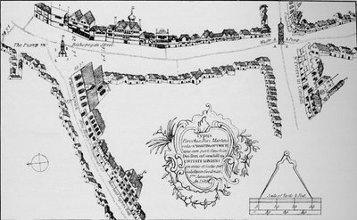 Bishopsgate地图，伦敦金融城，c1599 1904年 作者 不明