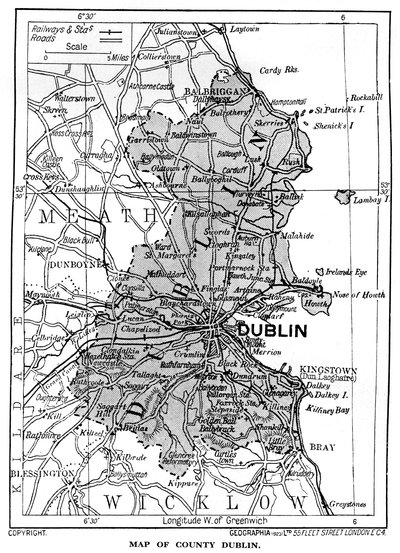 1924-1926年爱尔兰都柏林郡地图 作者 不明