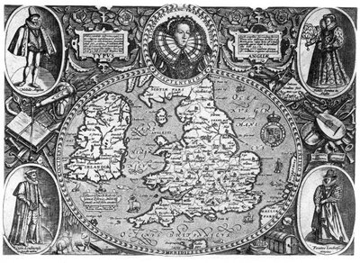 1696年的16世纪英格兰地图 作者 不明