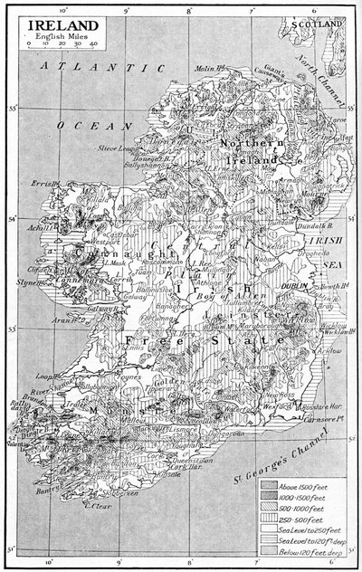 爱尔兰地图，c1930年代 作者 不明