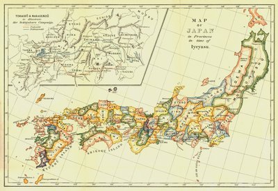 1903年耶野安时的日本各省地图。 作者 不明