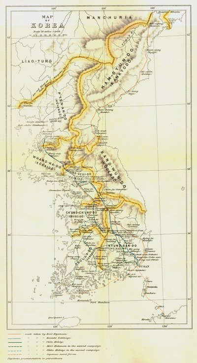 韩国地图，1903年。 作者 不明