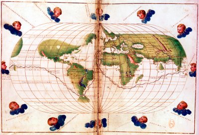 麦哲伦环球航行地图，1519-1521年 作者 不明