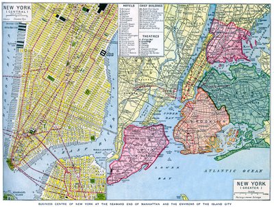 美国纽约，c1930年代地图 作者 不明