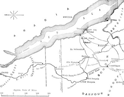 埃及和苏丹之间的国家地图，c1881-85 作者 不明