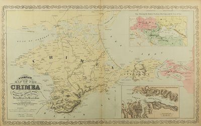 克里米亚的地图。 作者 不明