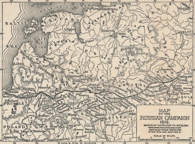 1812年，1896年的俄国战役地图 作者 不明