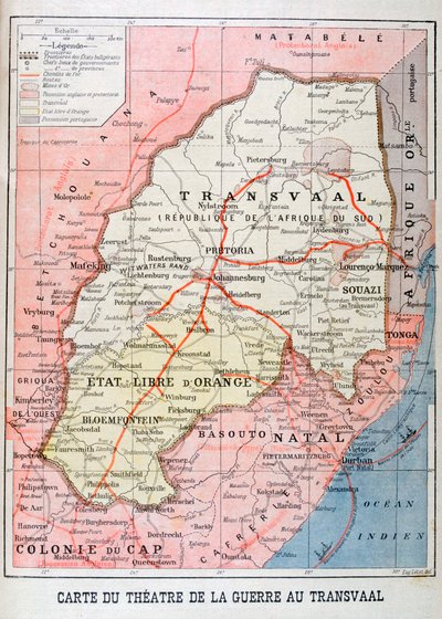 德兰士瓦战争博物馆的地图，1899年 作者 不明