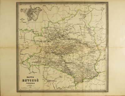 维亚特卡省地图c。 1914年 作者 不明