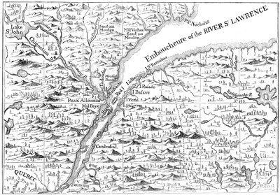 远至魁北克的圣劳伦斯河河道地图，1730年c1880年 作者 不明