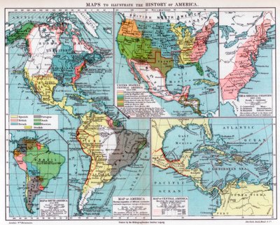 图解美国历史的地图，1901年 作者 不明