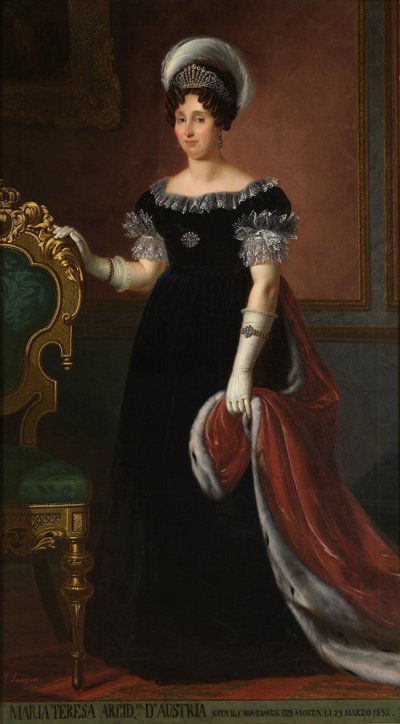 撒丁岛王后奥地利-埃斯特的玛丽亚·特蕾莎（1773-1832） 作者 不明