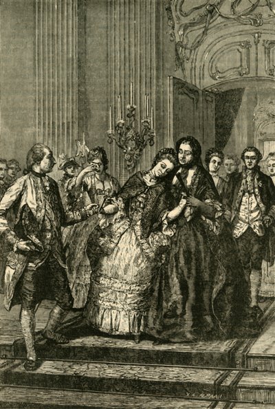 玛丽·安托瓦内特（Marie Antoinette）离开母亲，1770年，1890年。 作者 不明