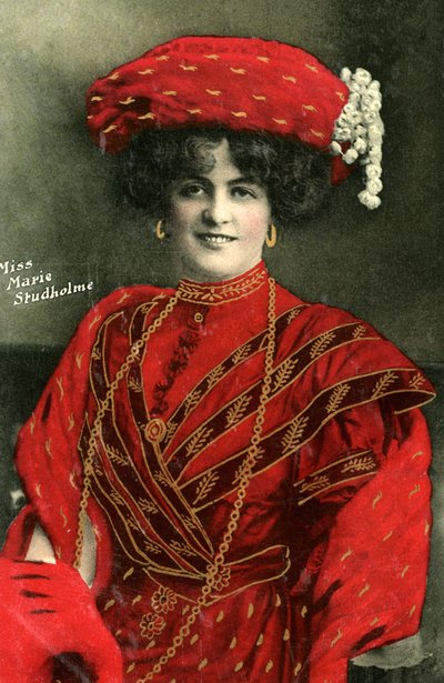 玛丽·斯图霍尔姆（Marie Studholme）1875-1930，英国女演员，1907年 作者 不明