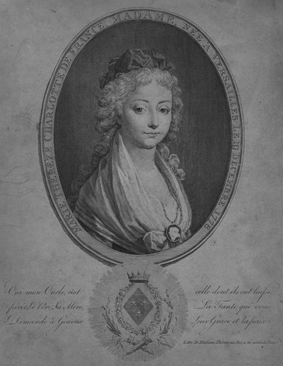 公爵夫人的玛丽·特蕾丝（Marie Therese），波旁公爵夫人，19世纪初 作者 不明