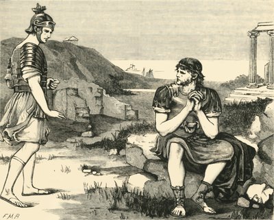 1890年，迦太基废墟中的马留斯。 作者 Unbekannt