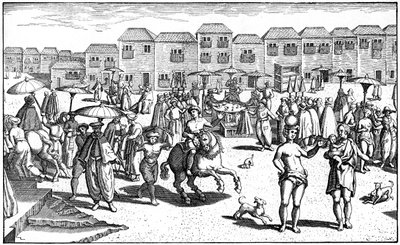印度果阿的市场，1599年 作者 不明