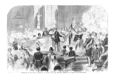 代理葡萄牙国王与斯蒂芬妮公主的婚姻，1858年 作者 不明