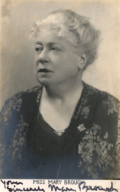 玛丽·布鲁（Mary Brough）1863-1834年，英国女演员，二十世纪 作者 不明