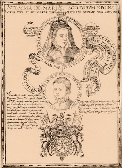 苏格兰女王玛丽（Mary，Scots 1542-1587）和詹姆士六世（King James VI）和我1566-1625，1889年 作者 不明