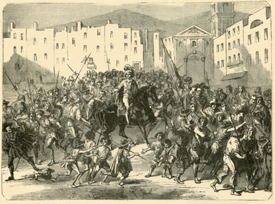 Masaniello Haranguing那不勒斯的民众，1647年7月7日， 作者 不明