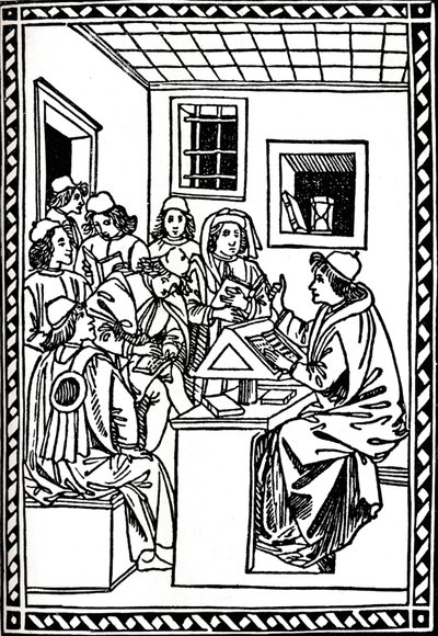 掌握他的学生。克里斯托福罗·兰迪诺（Christoforo Landino），1492年，1917年 作者 不明