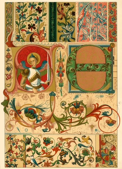 中世纪插图手稿，1898年。   作者 不明