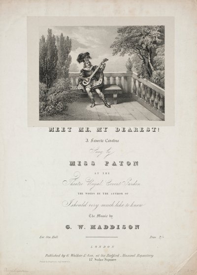 遇见我，我最亲爱的！，1800年代。 作者 不明