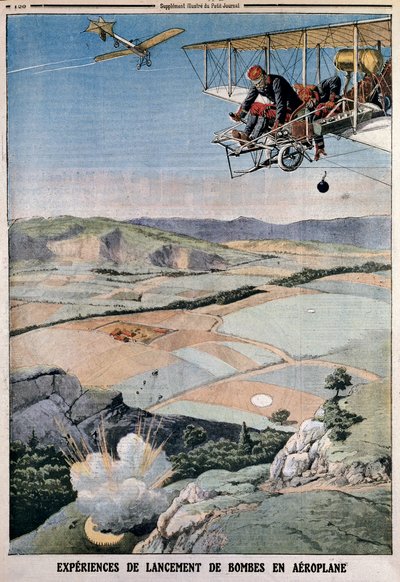 法国航空兵在沙隆进行炸弹练习的成员，1912年 作者 不明