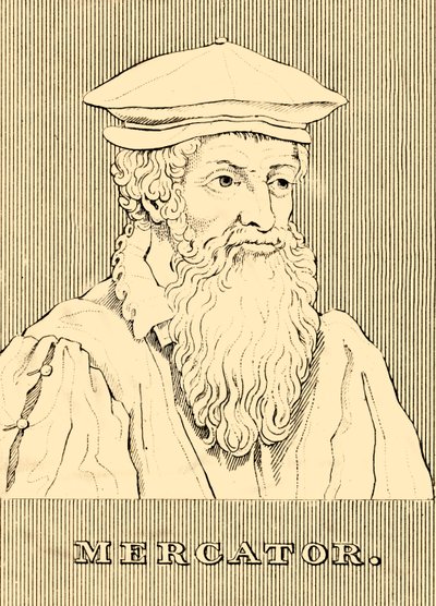 墨卡托（Mercator），1512-1594，1830年。 作者 不明