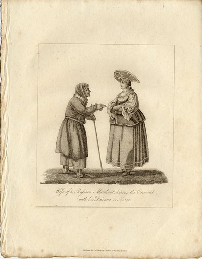 商人的妻子在法兴（Fasching）期间担任护士，1833年 作者 不明