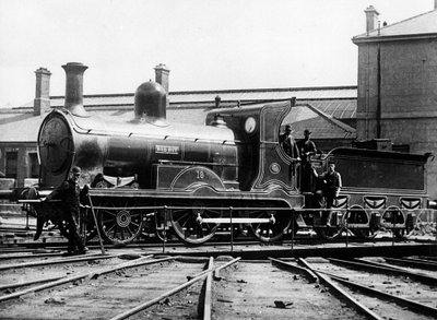 中部地区和大西部铁路爱尔兰2-4-0机车Rob Roy，1873年 作者 不明