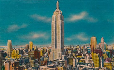 中城天际线展示帝国大厦，纽约，c1940年代 作者 不明