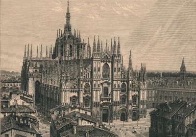 米兰大教堂，1873年。 作者 不明