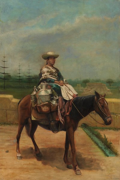 牛奶女人，约1890-1892。 作者 不明