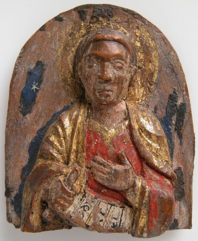 希伯来先知但以理带卷轴的微型浮雕，德国，1200-1225。 作者 Unbekannt