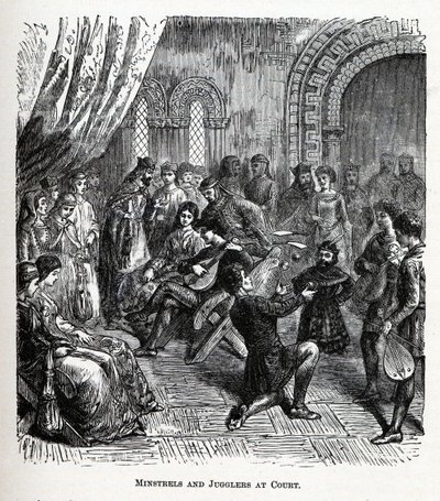法庭上的吟游诗人和杂耍演员，1882年 作者 不明