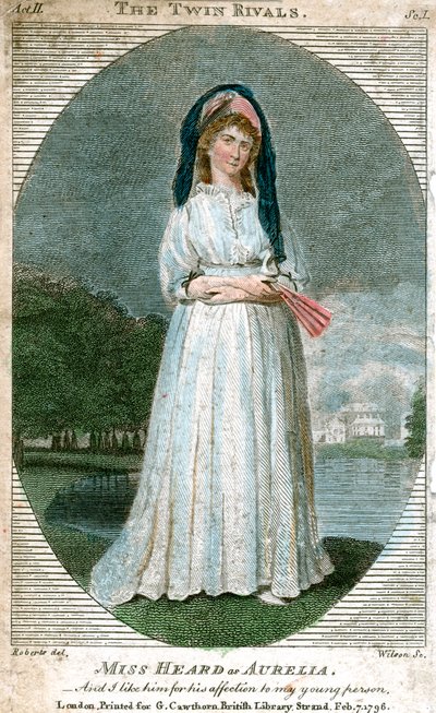 希尔德小姐饰演Aurelia，1796年 作者 不明