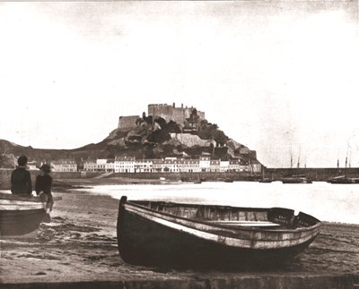 登上泽西岛的Orgueil城堡，1894年。 作者 不明