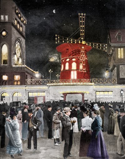 1900年，蒙马特（Montmartre）SAmuse进入红磨坊（The Moulin Rouge）出口 作者 不明