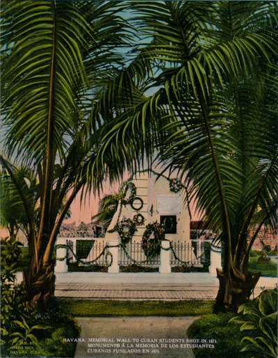 古巴医科学生纪念碑，于1871年由西班牙人处死，古巴哈瓦那（c1920） 作者 不明