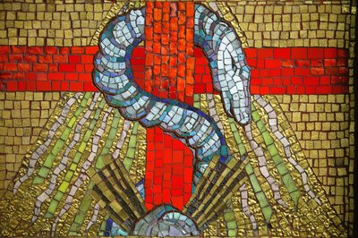 Mosaic. Saint Blaise Church. The snake Vichy France 作者 不明