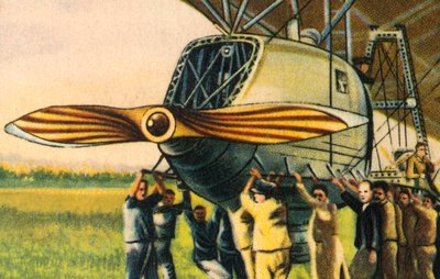 齐柏林飞艇的机动吊船，1932年。 作者 不明