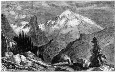 沙斯塔山，内华达山脉的北峰，美国加利福尼亚，大约1870年 作者 不明