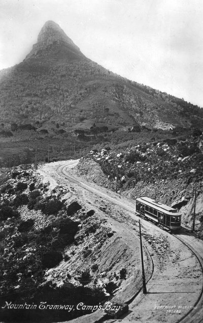 山地缆车，坎普斯湾，南非开普敦，1917年 作者 不明