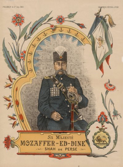Mozaffar ad-Din Shah Qajar 1853-1907年，波斯的Shahanshah，1896年 作者 不明