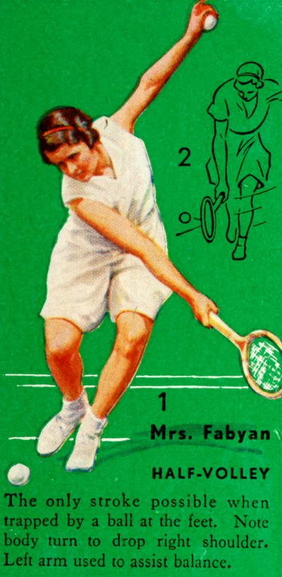 Fabyan夫人-Half-Volley，约摄于1935年。 作者 不明