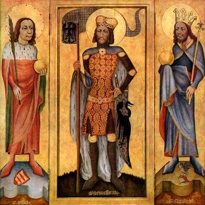 米卢斯（Mulhouse）祭坛像，开放，c1385 1955年 作者 不明